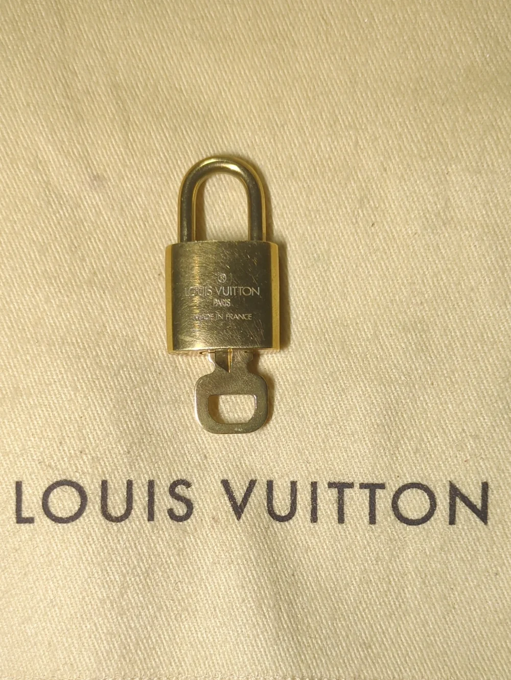Vintage Louis Vuitton Gold Padlock with Key 1970's-1980's Era NOW ONLY $90